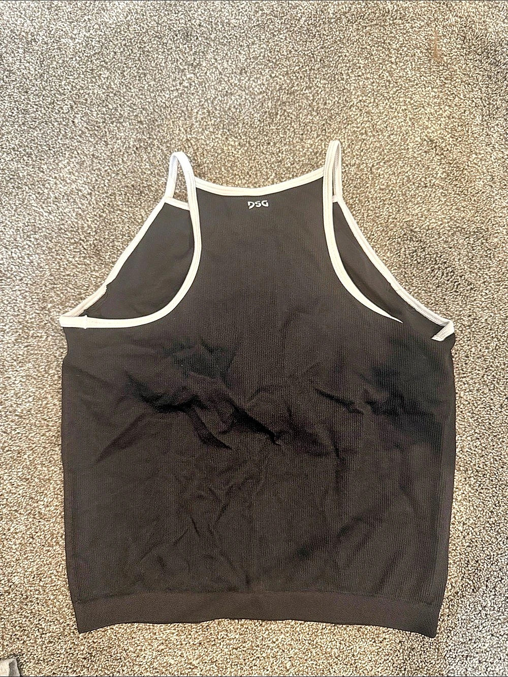 DSG Ribbed Tank Top in Black Like New